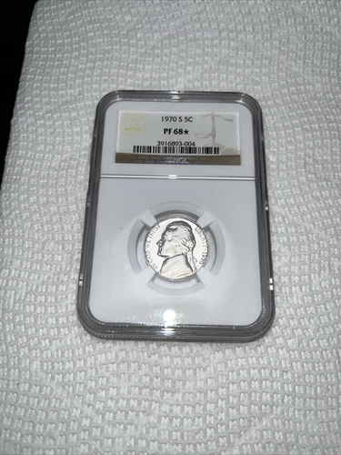 1970 S Jefferson Nickel PF68* NGC Certified