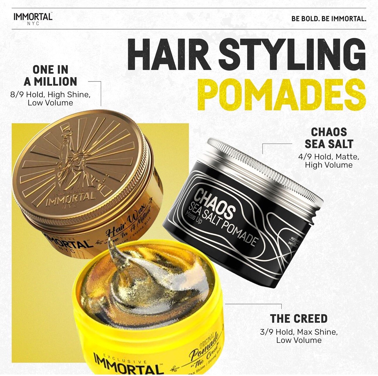 Immortal  NYC Original Pomade Max Shine/Strong Hold 150ml | The Creed