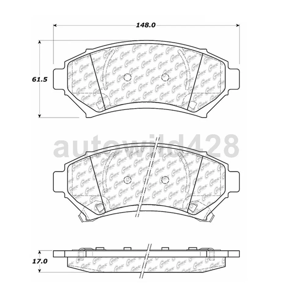 Pastillas de freno delanteras y rotores para Buick Park Avenue 2000 2001 2002 2003 2004 2005 Foto 3 de 4