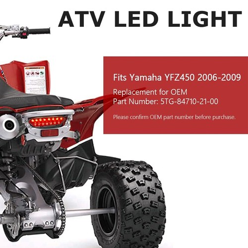 Brake Rear Taillight LED Tail Light For 2006 07 2008 2009 Yamaha YFZ450 YFZ 450 - Bild 8 von 14