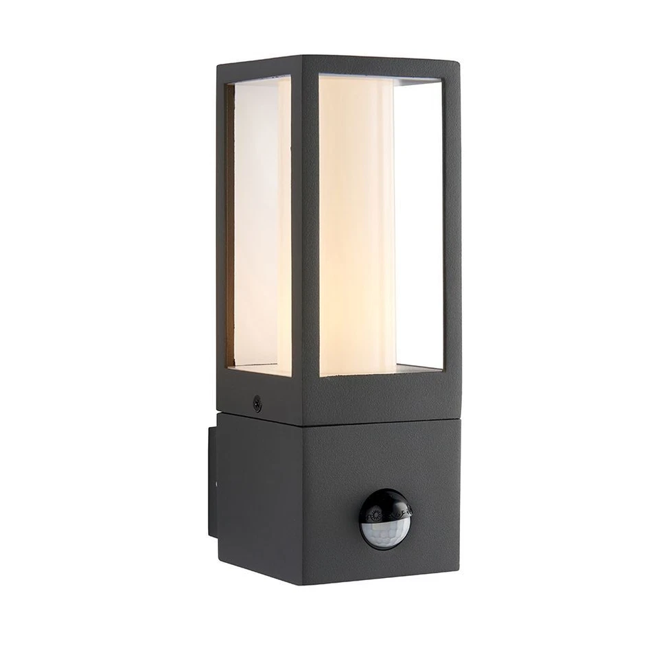 Outdoor Dimmable Box Lantern PIR Motion Sensor Wall Light Garden Security Light - Image 2 of 4