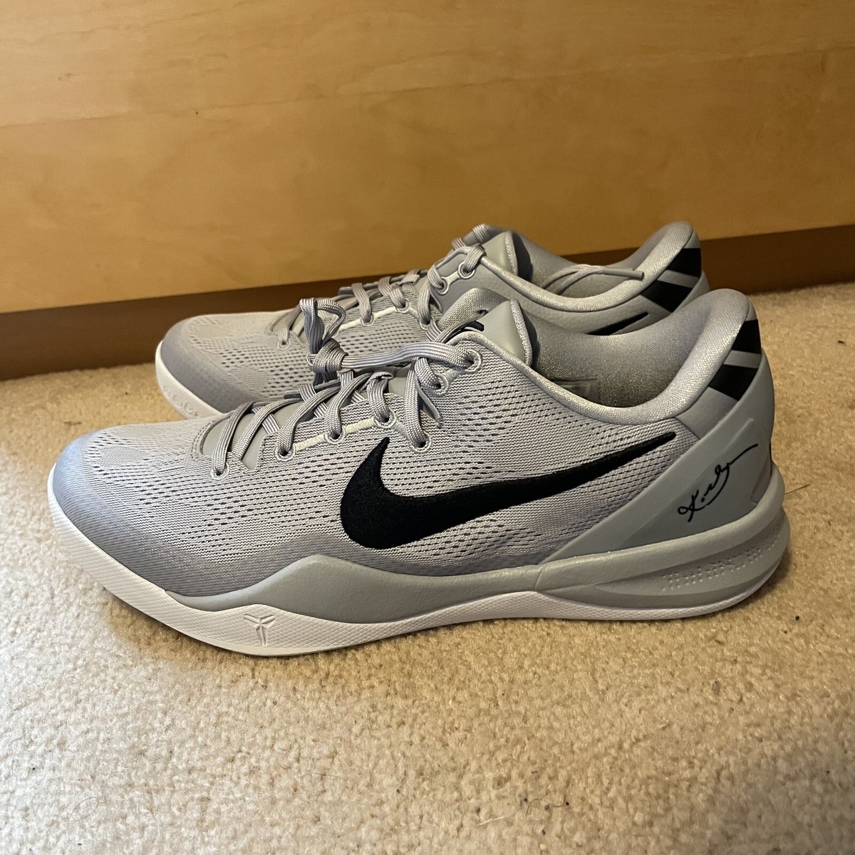 Nike Kobe 8 Protro TB PE Wolf Grey Black Size 12 HM6469-001