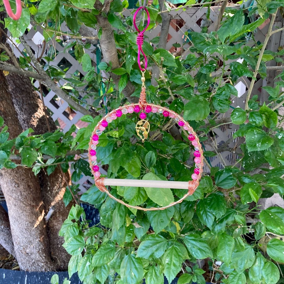 Columpio para colibrí, columpio para pájaros, rojo, perca para colibrí, accesorio alimentador de néctar  Foto 2 de 4