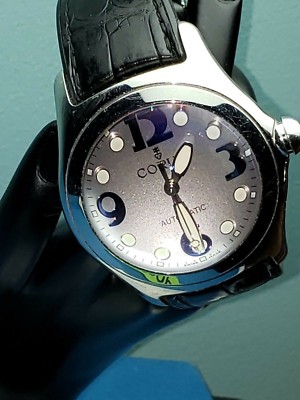 Corum Bubble Steel Automatic Watch Leather Men display picture 3