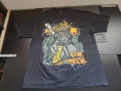 Aloha made natural T-Shirt black Size xl Aloha fresh Hawaiian ape gorilla RARE