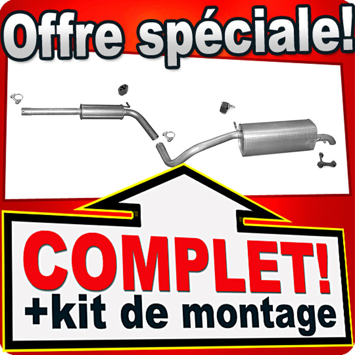 Echappement Skoda Fabia II 1.2 TSi silencieux robuste en acier aluminise