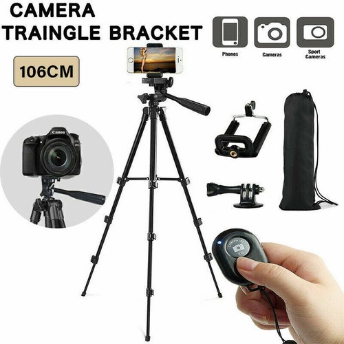 Lightweight Aluminium Tripod Telescopic Camera DSLR Stand With Phone Holder H - Picture 10 of 17