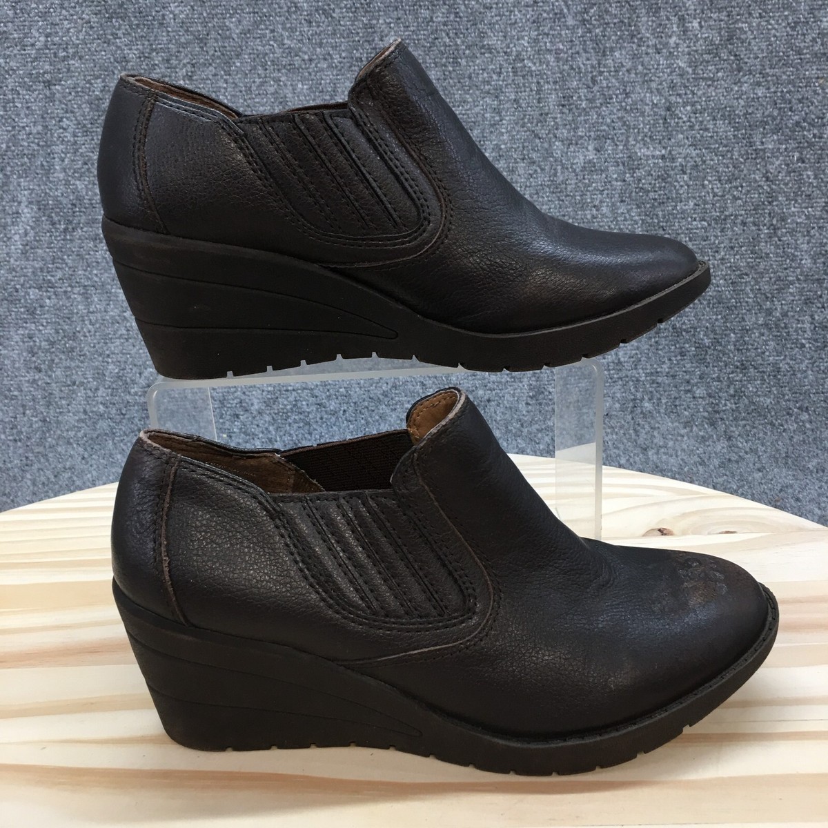 women's comfort dress boots DREAM PAIRS Comfortable Low Heel Ankle Vegan Leather / Faux Suede Upper Textile Journee Women's Avalonn Buckle Strap