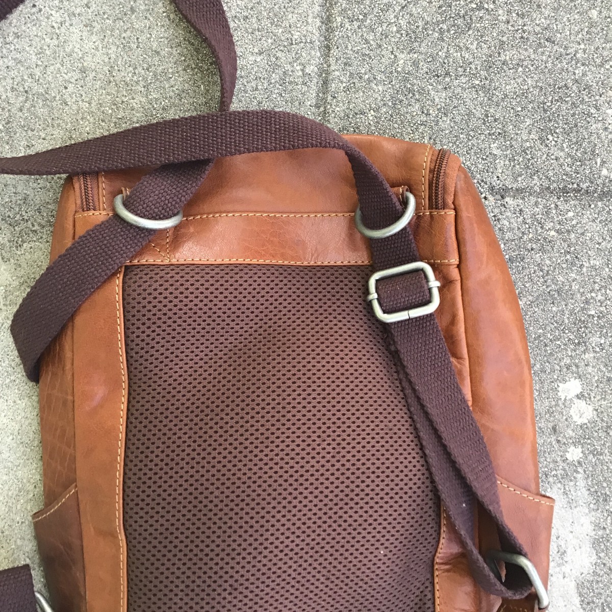 Jack Georges Voyager Convertible Backpack Leather Brown Cognac Unisex Vintage Jack Georges Voyager Small Brown Genuine Leather  main image 2