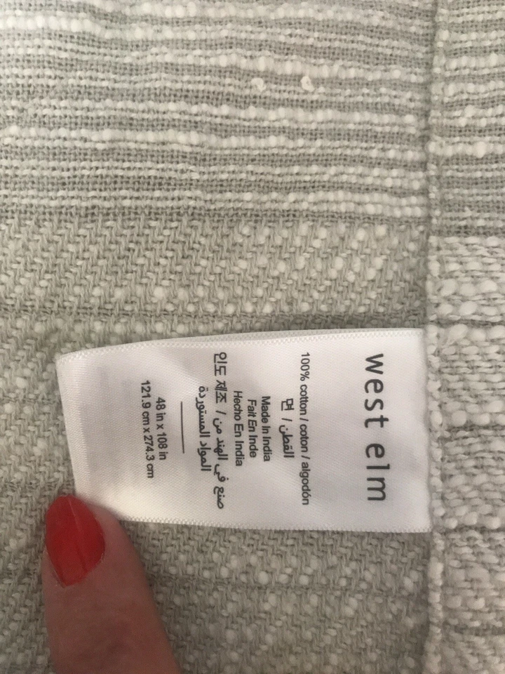 West Elm Single Curtain Panel - Image 2 of 4