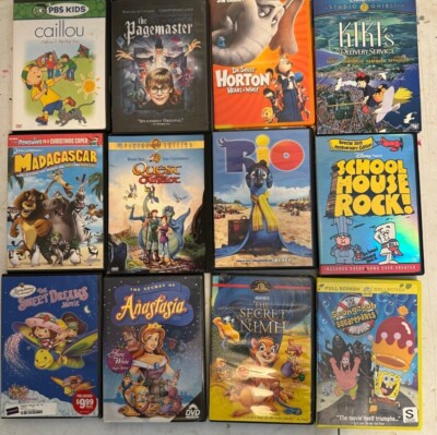 DVD Sale $2 Each (Except Where Noted) Pick Choose Your Animated Kid Movies Used