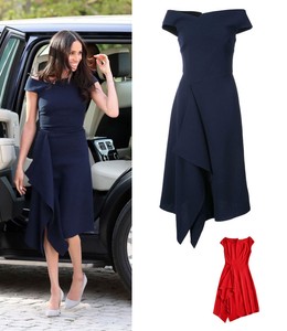 navy drape dress