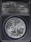 2020 S $1 American Silver Eagle ANACS MS 70 | First Strike