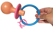 9" JUMBO BIG BABY PACIFIER CLOWN PROP Giant Gag Gift Joke Costume Funny Boy Girl