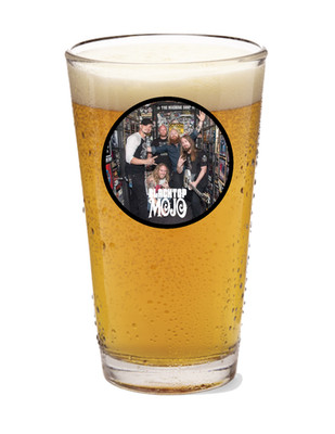 Blacktop Mojo (Band) - 16oz Pint Beer Glass Handmade Rock and Roll Barware 2025