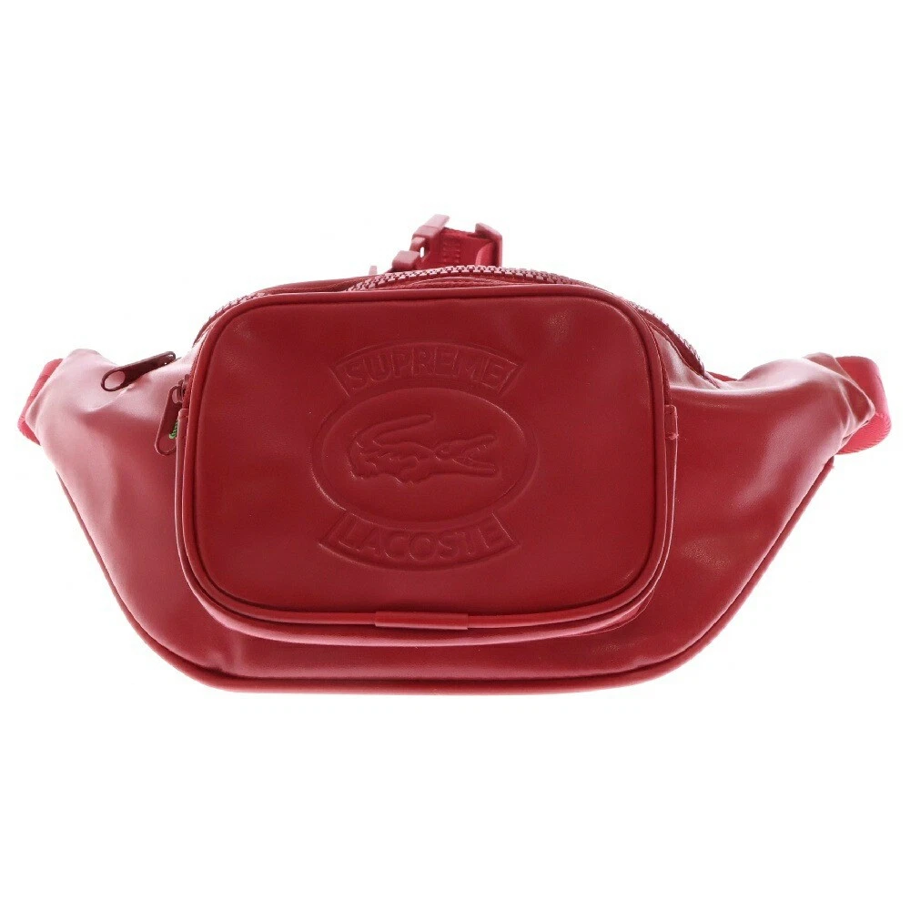 Sac Lacoste taille Supreme 18Ss cuir épaule rouge H5506