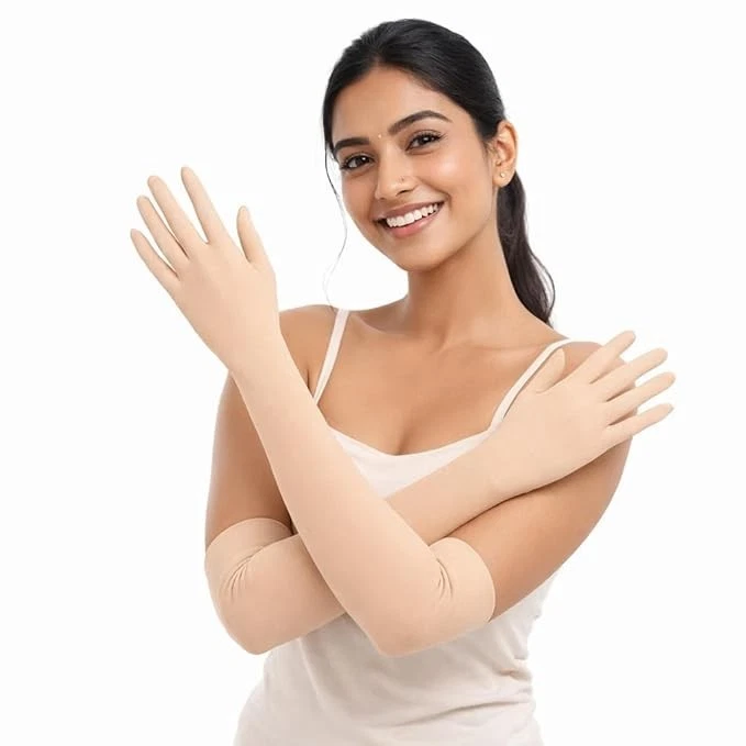 Full Arm Cotton Hand Gloves- 24 Inch UV Sun Protection Sleeves with Finger Cover
Opens in a new wind