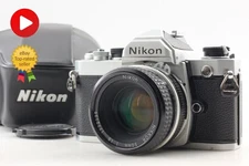 [Exc+5 w/Case] Nikon FM Silver 35mm SLR Film Camera Ai 50mm f1.8 Lens From JAPAN