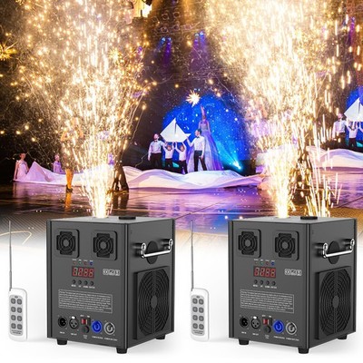 2Pack Cold Spark Machine Firework Machine Wedding Stage Effect w/Remote&Case
