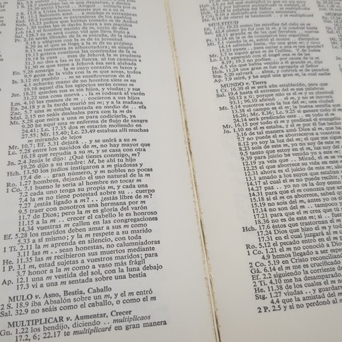 Concordancia Breve De La Biblia Spanish Bible Concordance Softcover Book 1960 - Picture 13 of 21