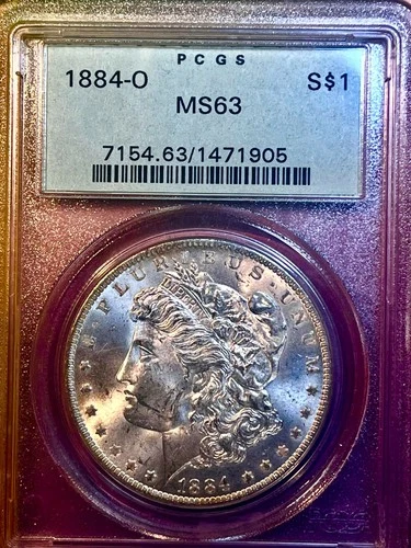1884 o MORGAN DOLLAR PCGS CH BU old green holder SUPERB