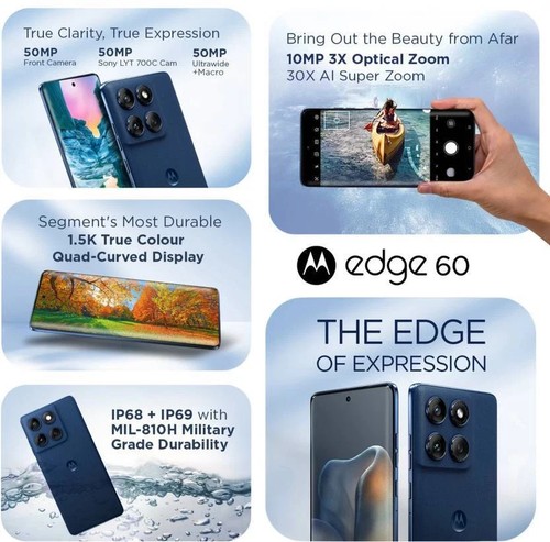 MOTOROLA Edge 60 5G (Gibraltar Sea 256GB 12GB RAM) Dimensity 7400Global Version. - 第 4/8 張圖片