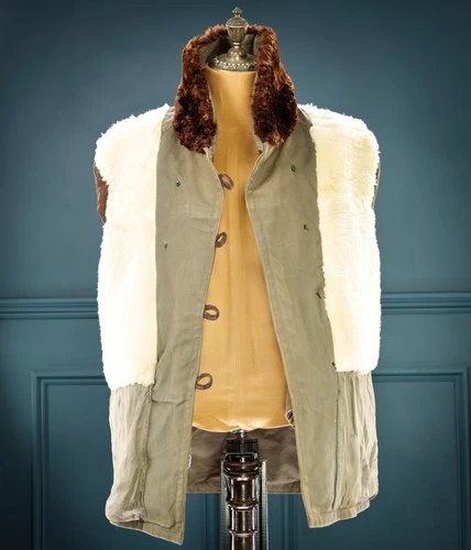 Vintage 1950s French ‘Canadienne’ Barnstormer Mackinaw Mouton Canvas Jacket “L” image 10