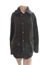 JW Anderson X Uniqlo Men's Coat Medium Military Green Quilted Poly Fleece Snao