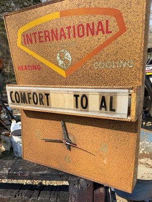 1950 s International Of Utica Heating And Cooling Dealership Clock