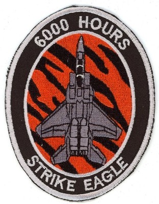 US Air Force Patch: 391st Fighter Squadron F-15E 6000 Hours