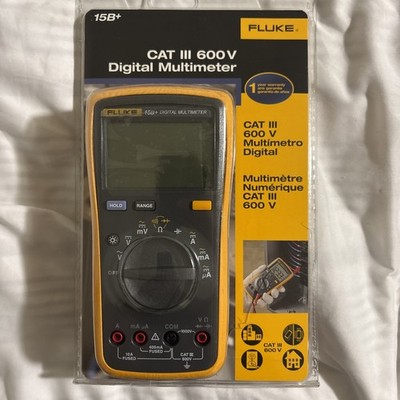 FLUKE - CAT III 600V Digital Multimeter - (6013304) - 15B+ - 1 Year Warranty