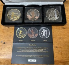  1oz each silver .999 “Robin/Little John/Marion Three COIN coloured SET - Rare