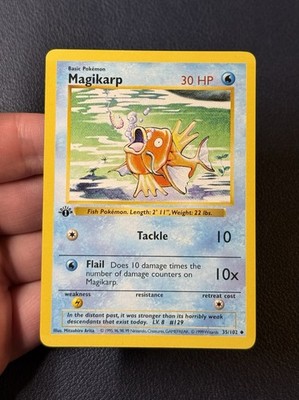 旧裏 PSA9 Magikarp 1999 Shadowless コイキング 1999 Pokemon 1st Edition Shadowless Base Set Magikarp 035/102 NM