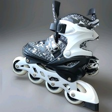 Kuxuan Sport Inline Roller Blades Adjust Size US 13C-3Y Kid Black Camo