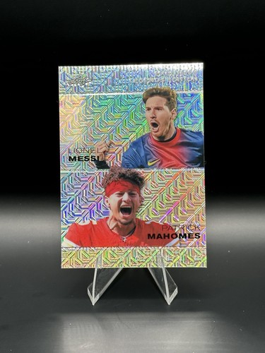 Patrick Mahomes & Lionel Messi 2025 Leaf Metal Dual Silver /10 RC
