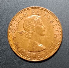 1962 New Zealand 1/2 Penny. AU Condition or Better. Excellent Details. 