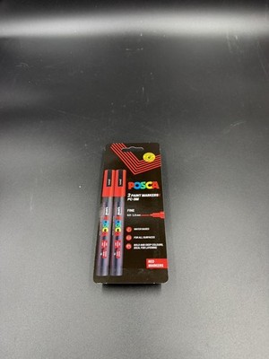 Uni Posca PC-1MR Paint Marker Stift ultrafeine Kugelspitze Spitze 0,7 mm 2er Pack