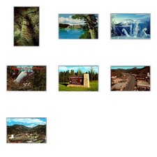 Lot of 7 Vintage National Park Postcards Lake Estes Colorado Resort Carlsbad