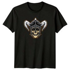 Wikinger Totenkopf Helm Hörner T-Shirt nordische Mythologie Wikinger Geburtstag