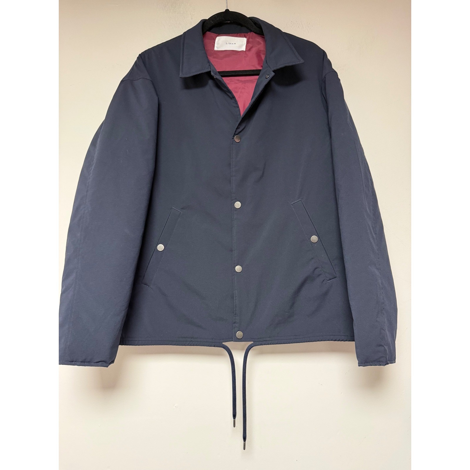 LIDNM Dark Navy Coach Jacket Insulated Lined Size L