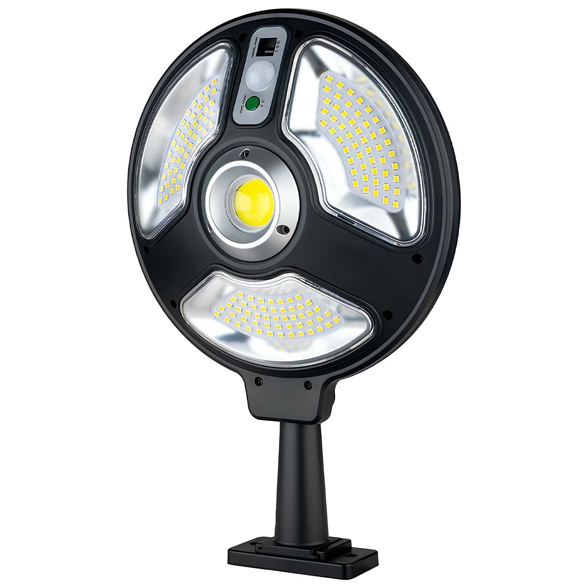 Lampe solaire extérieur 70W noire projecteur orientable 360 degrés jardin