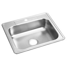 Elkay D125211 Dayton Stainless Steel 25" 1-Hole Single Bowl Drop-in Sink