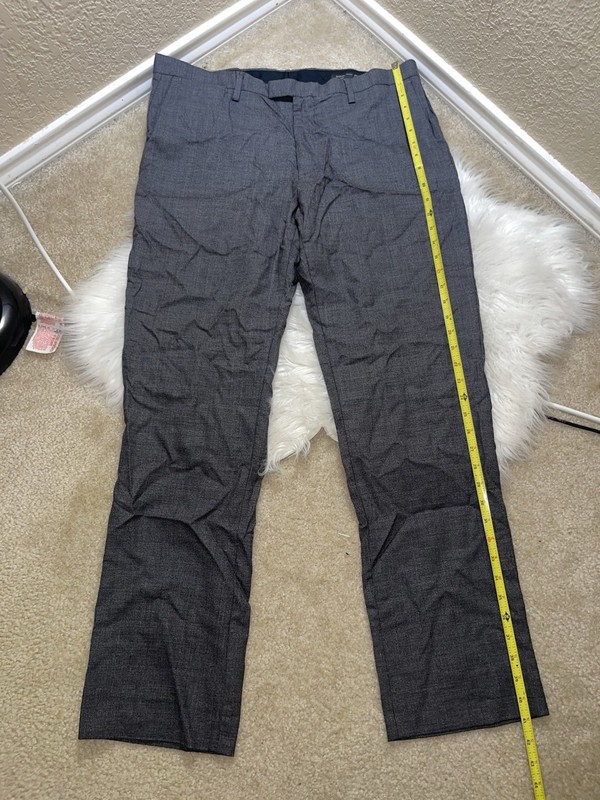 Banana Republic Mens Dress Pants 35x32 Gray Slim Fit Business Casual Career Wear