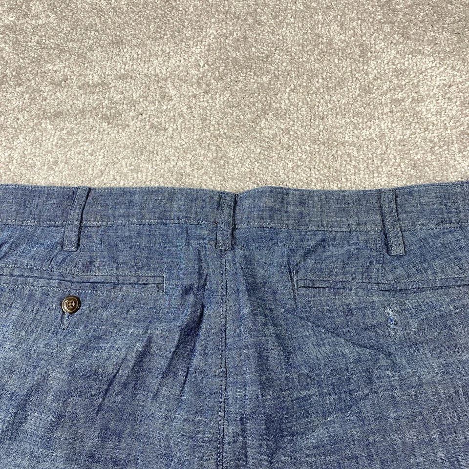 Pantalones Cortos Chinos Sonoma Flexwear Para Hombre Talla 40X10 Azul Marino Bolsillo Cortado Frente Plano Foto 4 de 4