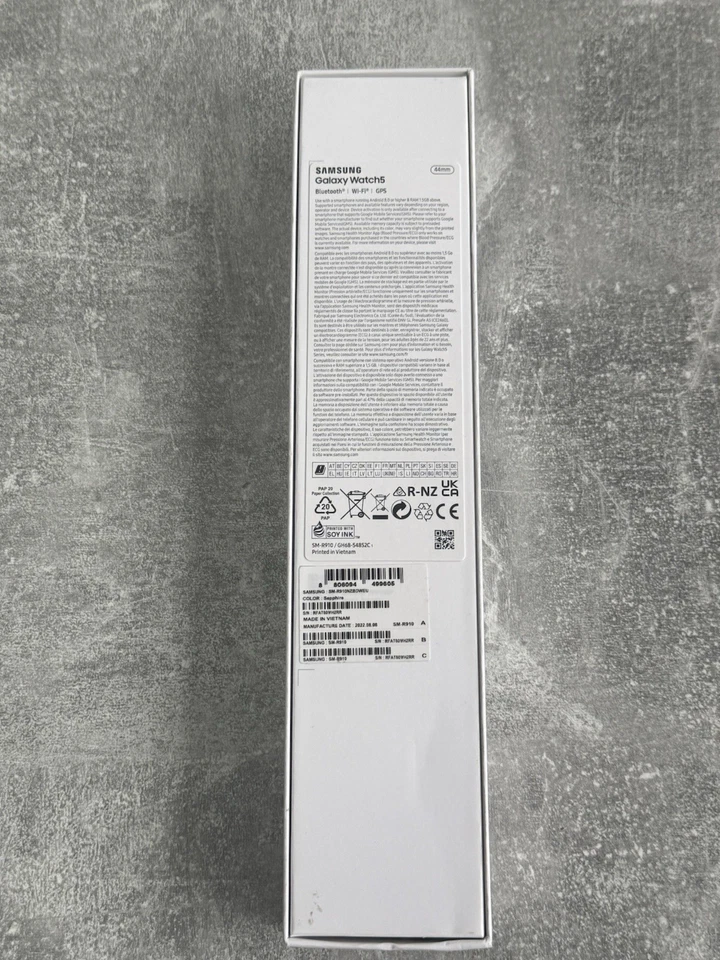 SAMSUNG GALAXY WATCH5 44MM SMARTWATCH ALUMINIUM GPS SM-R910 SAPPHIRE - Image 3 of 4