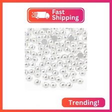beadsland Flat Back Crystal Rhinestones Round Gems for Nail Art and Craft Glue F