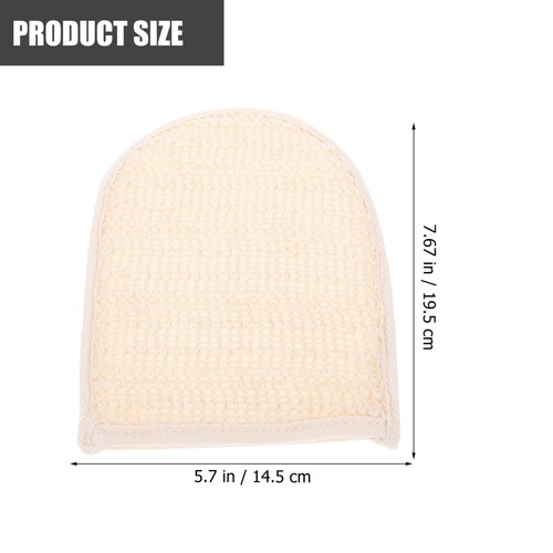 2 Pcs Cotton and Linen Shower Gloves Scrubber for Body Bath Exfoliating - Picture 8 of 12