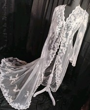 Bridal Wedding Long Overlay Jacket SZ L Adorn Ur Gown