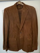 RALPH LAUREN POLO SUEDE BLAZER SPORT COAT TOBACCO BROWN 44R - NEW 