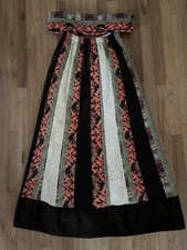 Chessa Davis Vintage 70s Peasant MaxiSkirt Velvet/Satin Taffeta/Lace with Belt